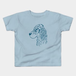 English Setter (Light Blue and Blue) Kids T-Shirt